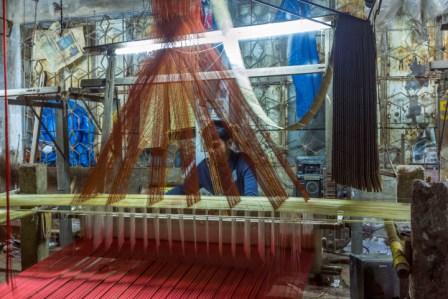 Intricate work on a Banarasi Silk Saree
