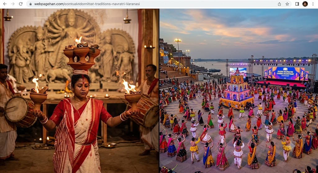 Devotees performing the intense ritual Dhunuchi dance