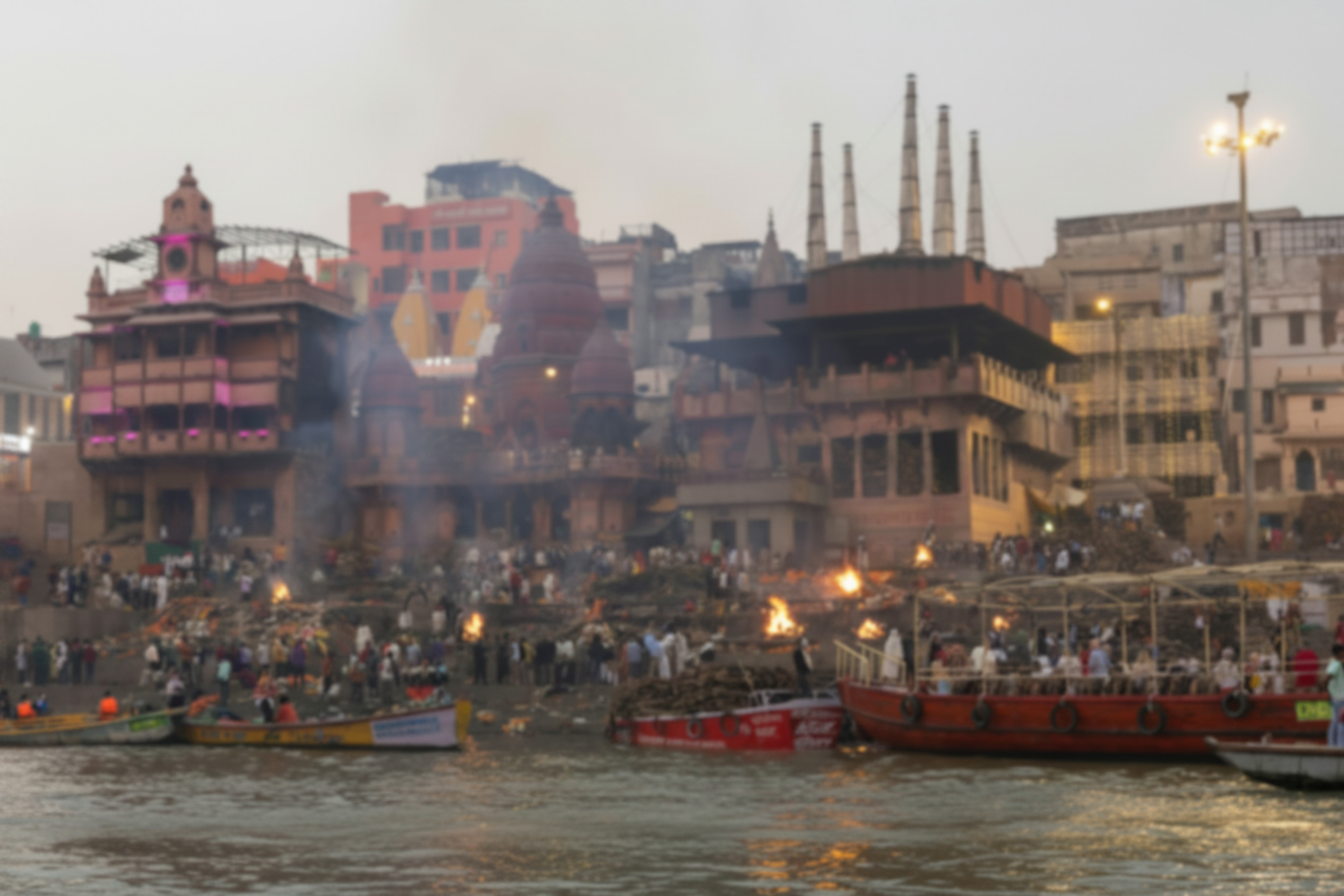 Sacred cremation Ghats at Manikarnika and Harishchandra